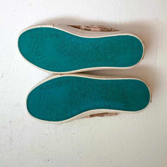 Blowfish Marley Camo Patchwork Sneaker 8 Distressed Beige Canvas Slip On Shoes - Picture 9 of 10